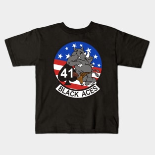 F/A18 Rhino - VFA41 Black Aces Kids T-Shirt